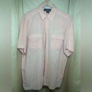 Andrew Fezza peach button down shirt L